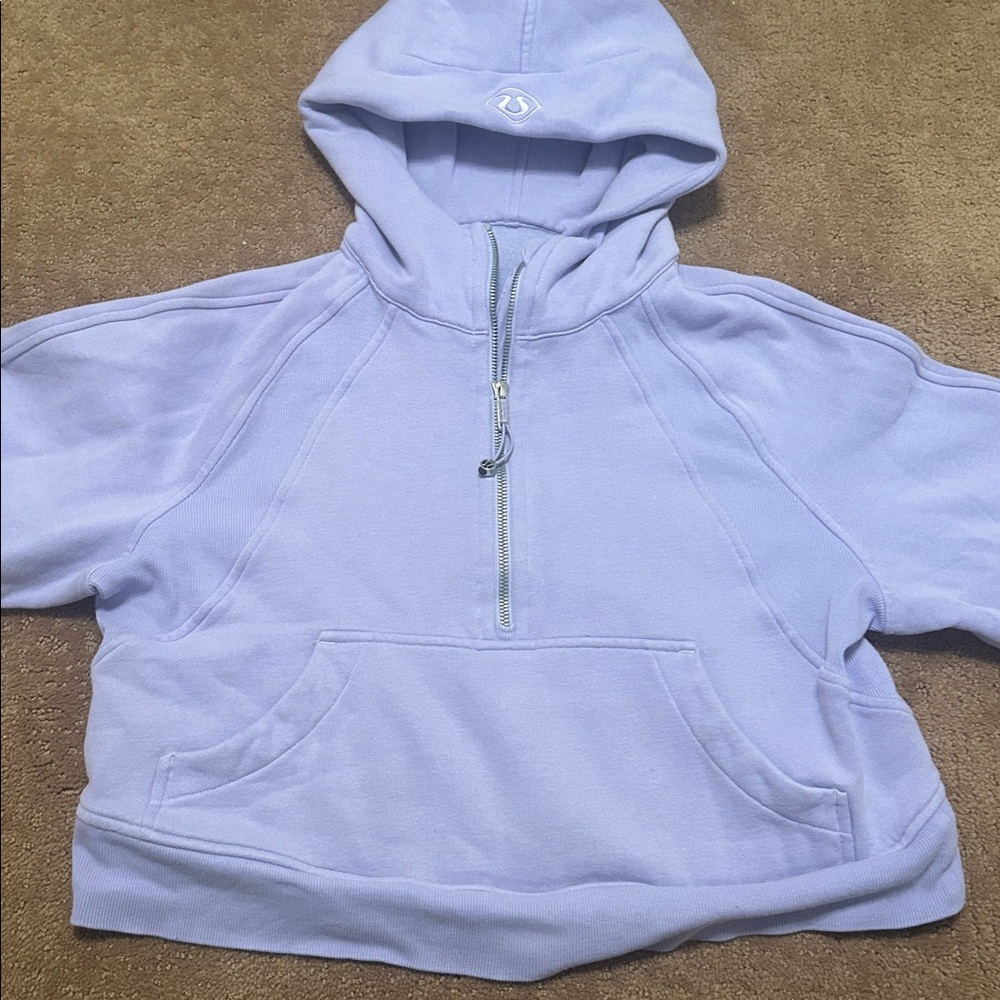 Lululemon light purple Scuba half-zip hoodie